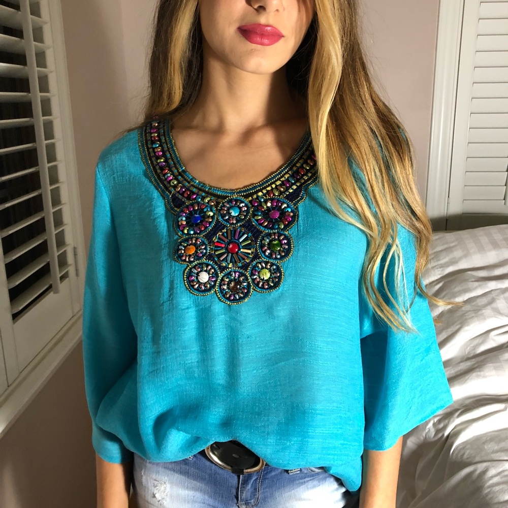 Beautiful beaded-detailed tunic
